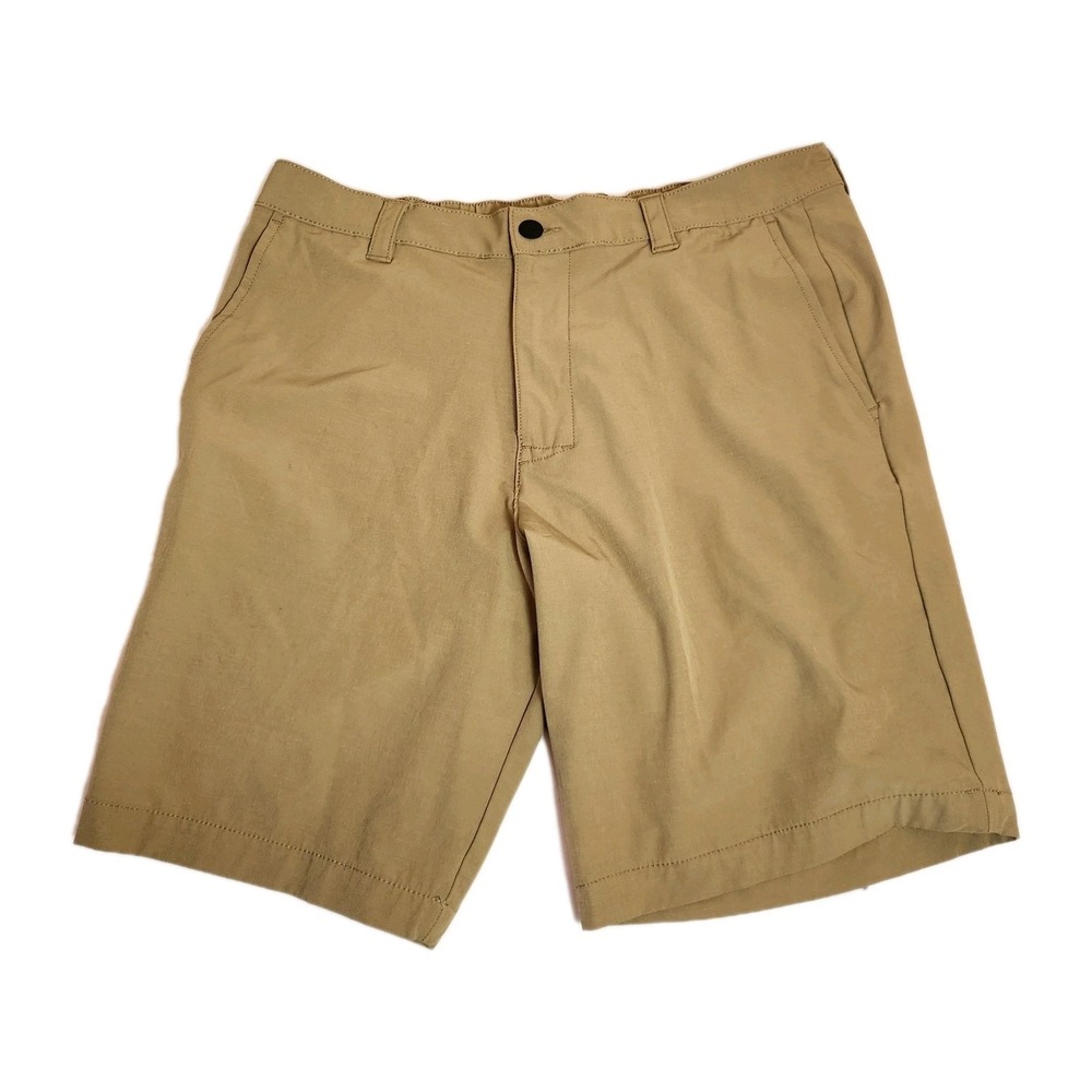 Banana Republic Chino Shorts Mens 36 Tech Stretch Flat Front Beige Brown Short‎